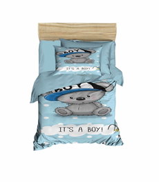 L'essentiel linge de maison Juego de funda nórdica PH13 Azul, Gris y Blanco